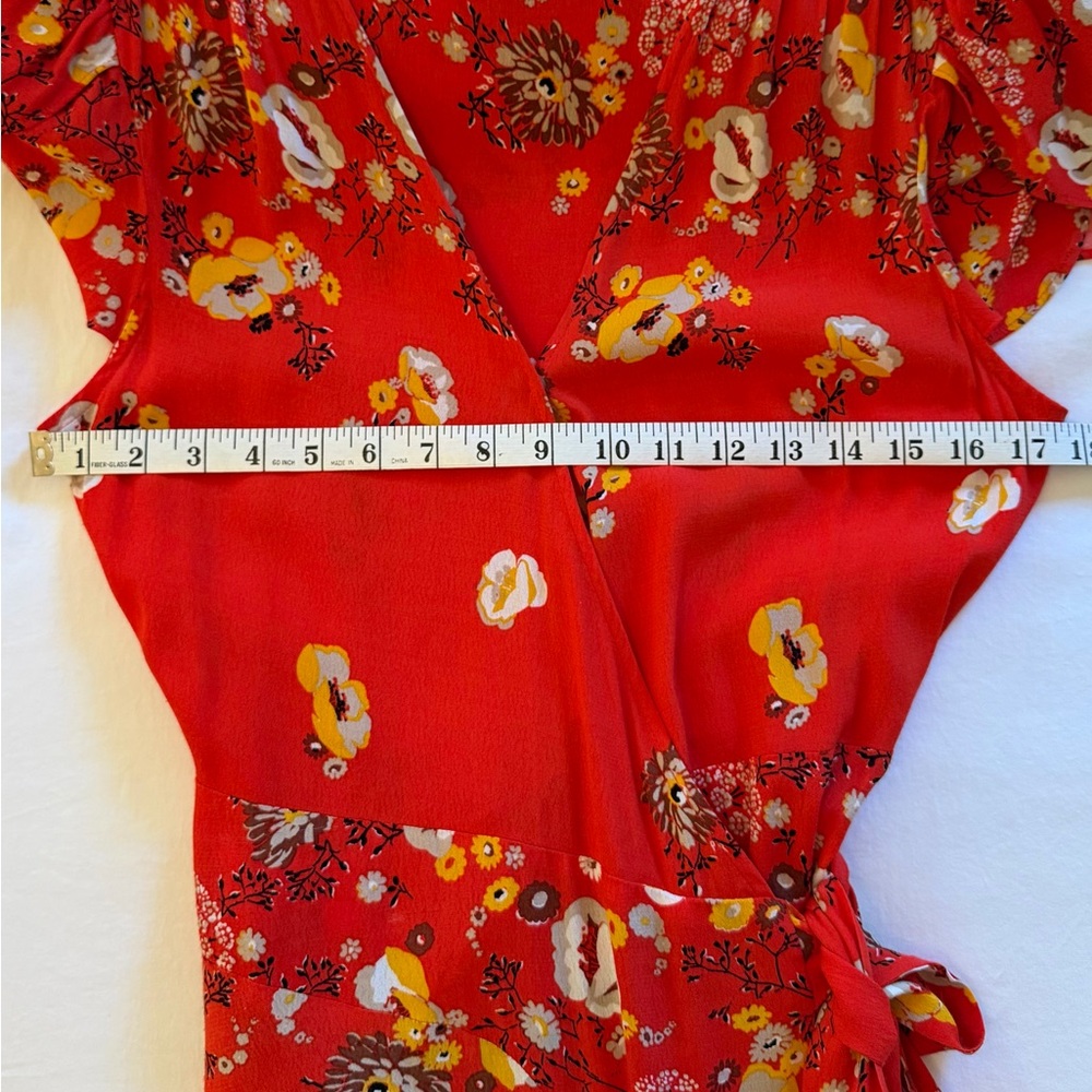 Free People Gorgeous Jess Floral Boho Wrap Maxi Dress Size Small - Picture 8 of 10